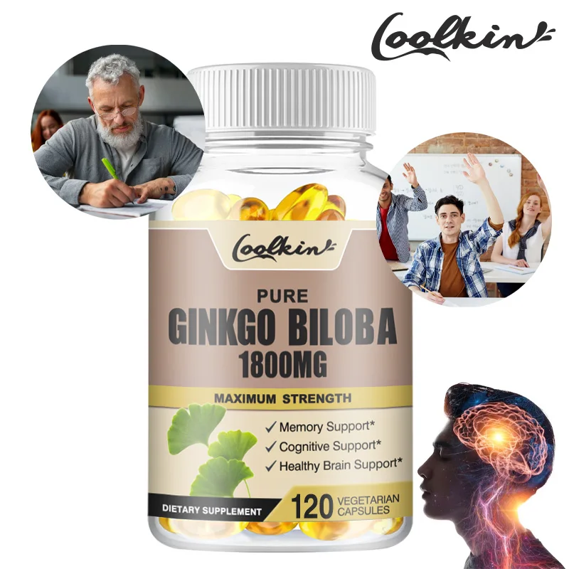 

Ginkgo Biloba 1800 Mg - Supports Memory and Brain Function, Improves Concentration and Cognitive Support