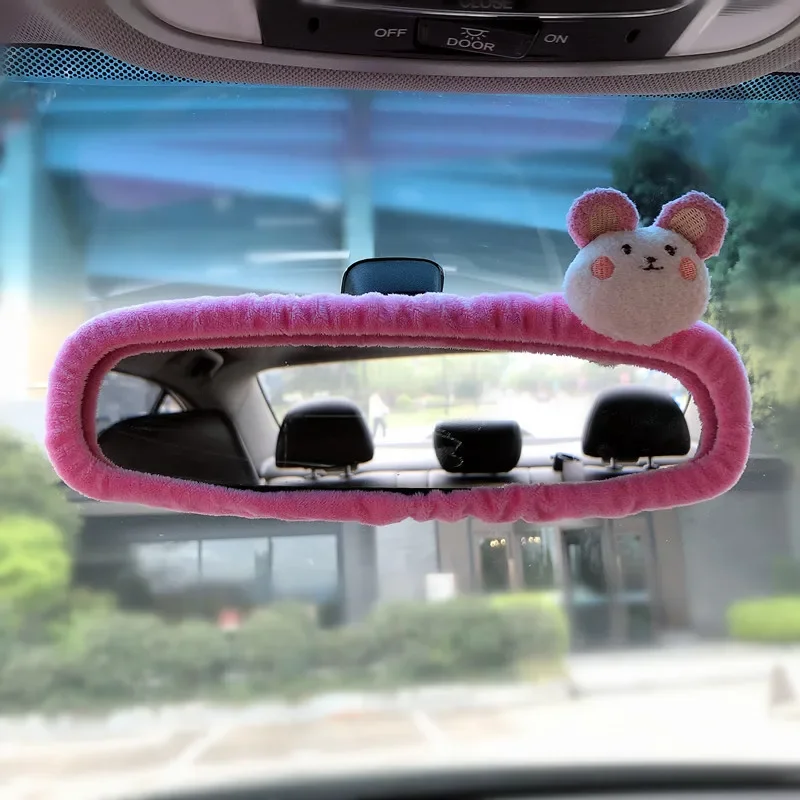 Car Rearview Mirror Cover Cartoon Reversing Decoration Car Accessories