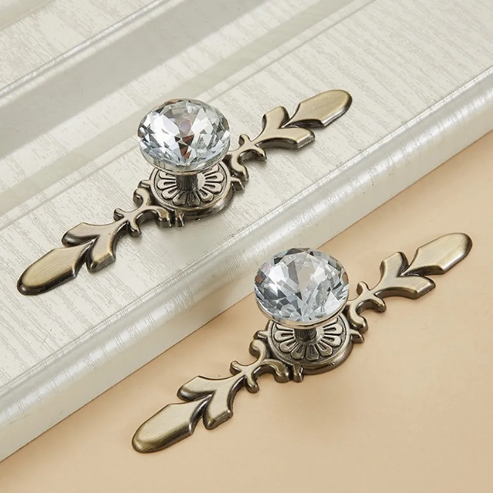 Description Picture 6 of itemZinc Alloy Crystal Handles Furniture Hardware Single Hole Cabinet Door Pulls Easy Installation Glass Drill Cabinet Knobs Home