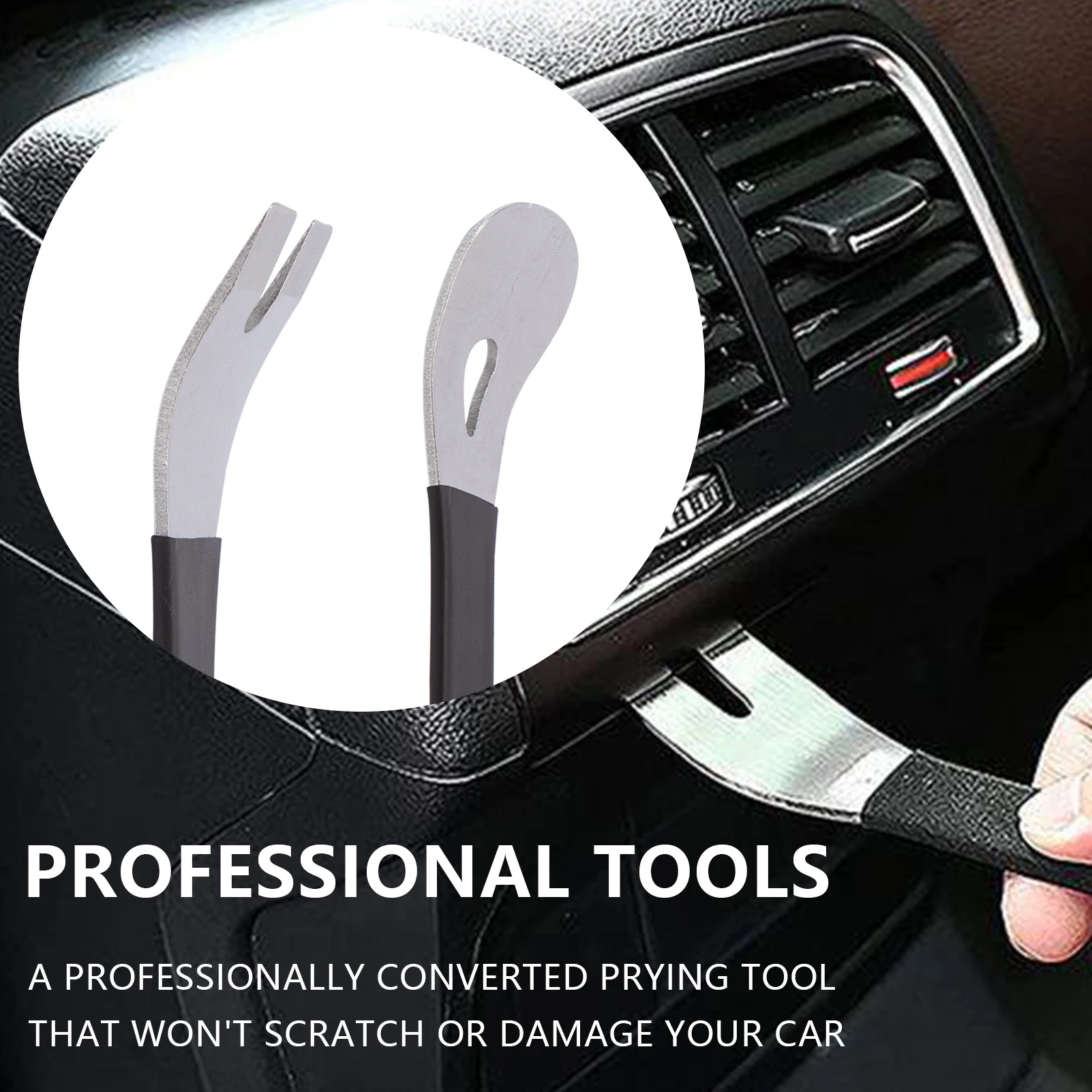 

Car Trim Removal Tool Stainless Steel Durable Two-end Trim Removal Level Pry Tools Door Panel Audio Terminal Fastener driver