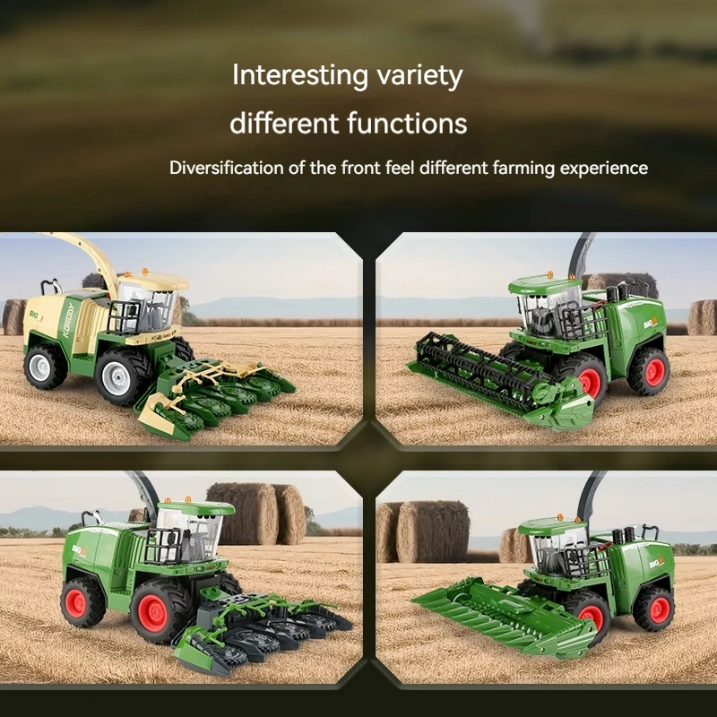 

Новинка автомобиль с дистанционным управлением через границу 1:24 Детская игрушка веселый комбайн зарядка фермерский автомобиль музыкальная имитация автомобиля Дистанционное управление