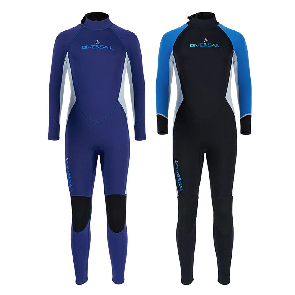 Teenagers Boys Girls Wetsuits 2.5mm Neoprene Diving Suits Keeps Warm One-Piece Swimsuits Beachwears for Swimming Surfing Diving 5