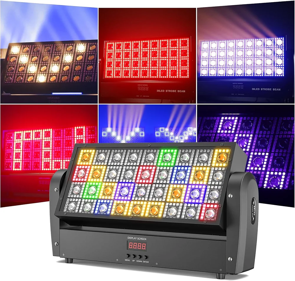 2PCS300W LED Strobe RGBW Wash Beam Effect Moving Head DMX512 Single Control Horse Racing Concert Club Night Party Stage Lighting 6