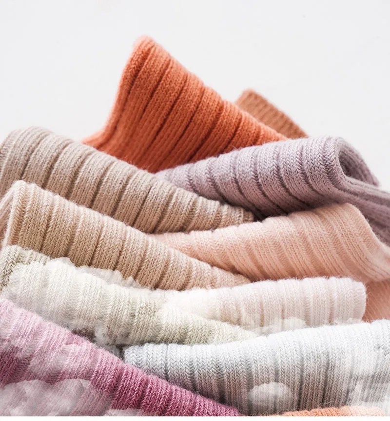 Cute Solid Color Baby Girls Floor Socks