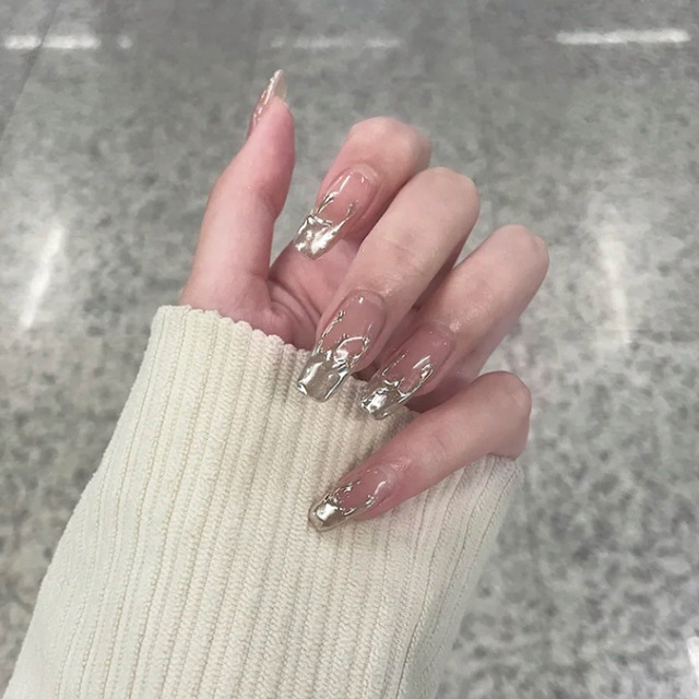 Checkerboard Fake Nails Press on False with Designs Set Fashion Save Time Wearable Manicure Patch False Nails With Glue