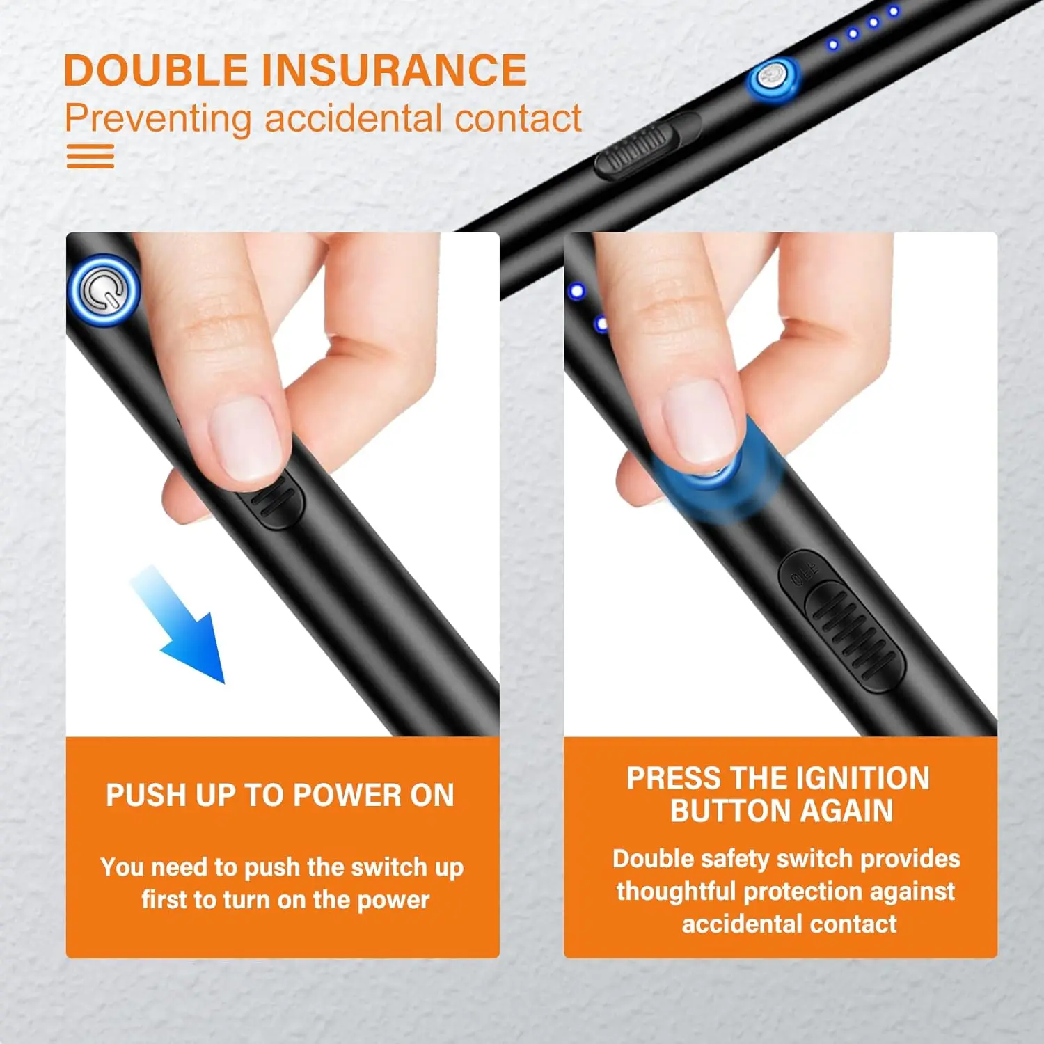 Windproof Kitchen Electric USB Lighter Long Candle BBQ Gas Stove Ignition Gun Camping Rechargeable Arc Flameless Plasma Lighter