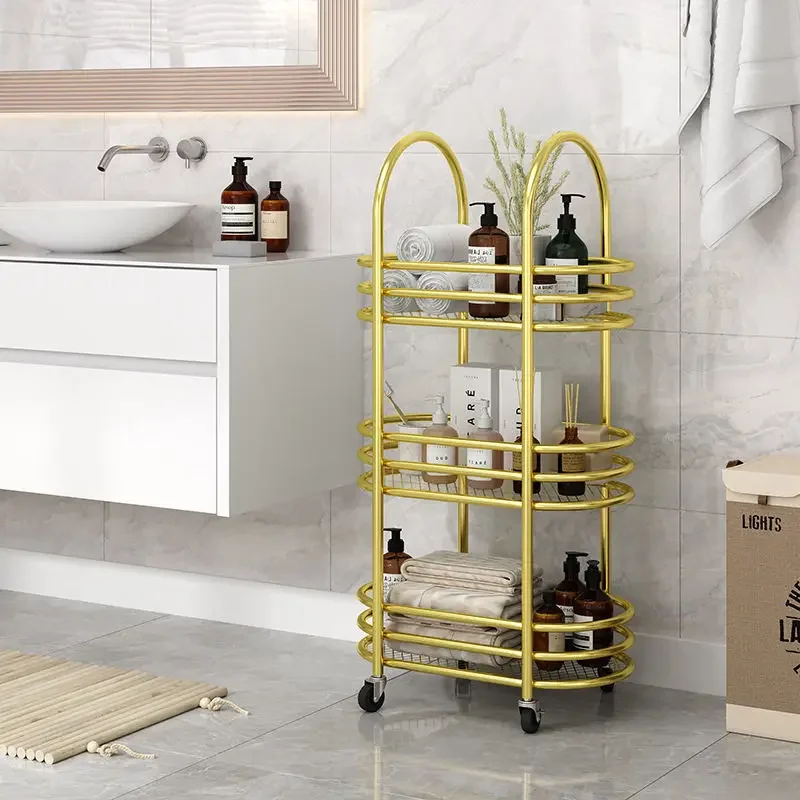 Kitchen Islands Trolleys Beauty Salon Trolley with Wheels Mobile Barber Shop Nail Tool Cart Storage Rack Multifunctional Racks