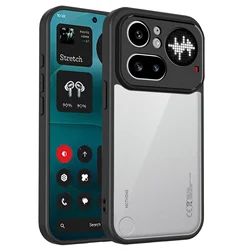 Clear Matte Silicon Bumper Protective Phone Case with Air Cushion and Hard Back Cover for Nothing Phone (4a) Pro (TMMS black)