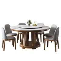 طاولة طعام مستديرة من الرخام على الطراز الشمالي الفاخر الحد الأدنى أرجل طاولة طعام حديثة موفرة للمساحة أثاث منزلي ميسا كوميدور 5