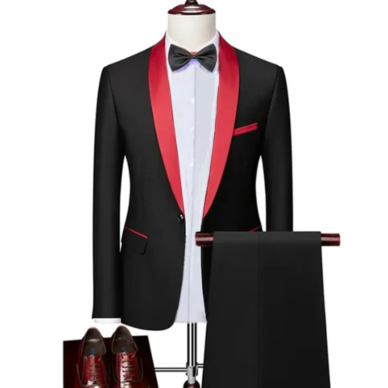 Men's clothing Suits For Men Blazers 2 Set Formal Wedding dress tuxedo suit Elegant 3 Pieces Luxury Business Jackets Vest Pants