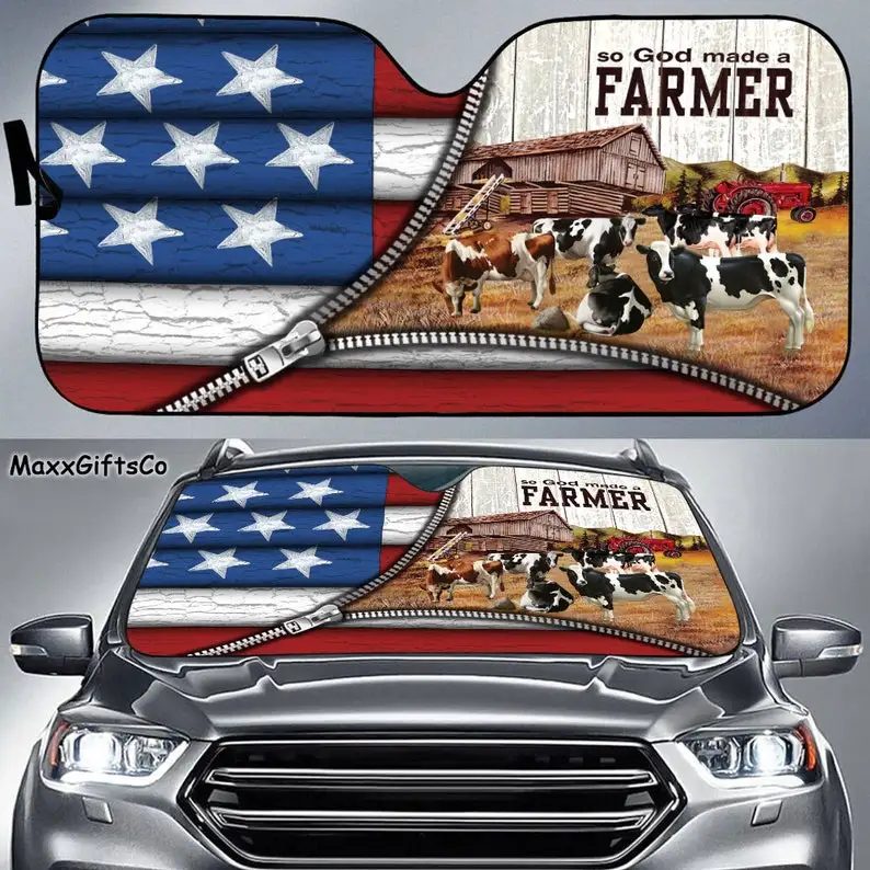 

Dairy cow Car Sun Shade, Dairy cow Windshield, Dairy cow Sunshade, Dairy cow Car Accessories, Car Decoration, Gift For Dad, Mom