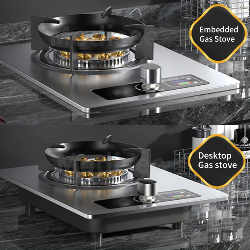Gas Stove Single Stove Household Liquefied Gas Embedded  Gas Stove Natural Gas Fierce Fire Single Stove Stoves Table Kitchen Hob 6