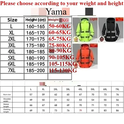 Men's workwear jacket construction clothing building clothing outdoor work clothes windproof waterproof  reflective strip - Image 6