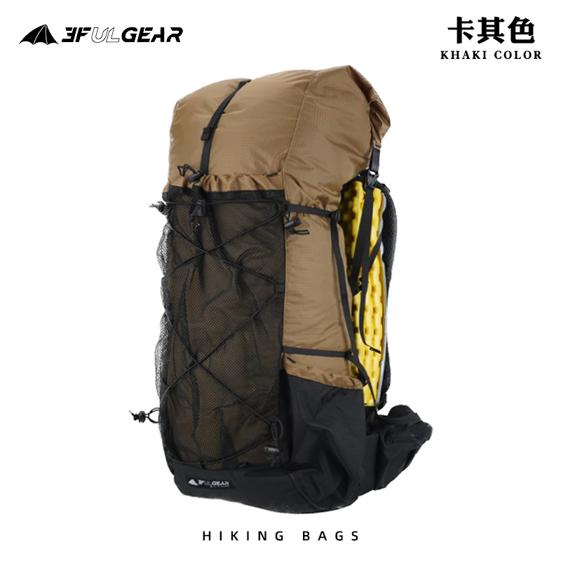 3F UL GEAR 40L+16L QIDIAN 2.0 Camping Backpack Ultralight Fashion Women/Men&lsquo;s Outdoor Sport Bag Waterproof Nylon Breathable Bag