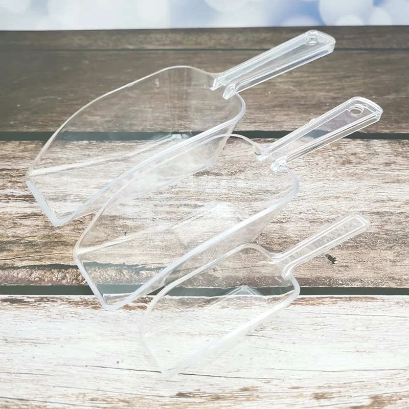 Description Picture 3 of item6PCS Plastic Ice Scoops Ice Scoopers Transparant Ice Shovel For Candy Dessert Grain Birthday Party Dessert Kitchen Accessories