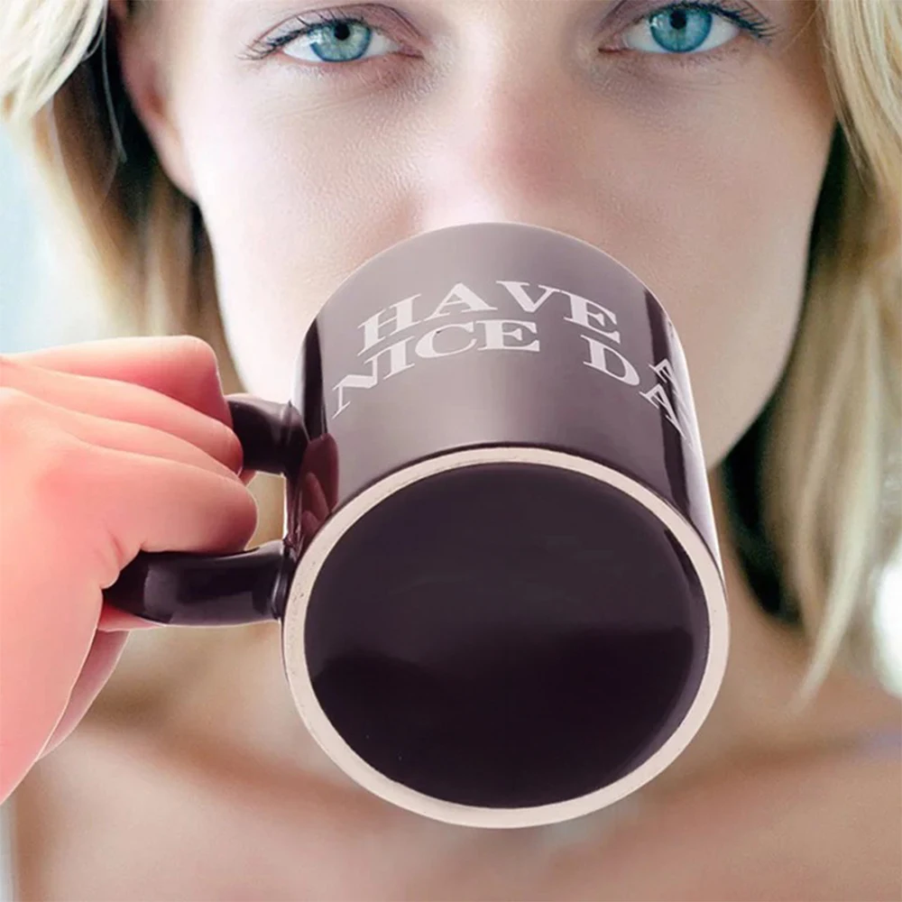 

Drop shipping!Ceramic Middle Finger Coffee Cups Personality Office Gifts Have A Nice Day Mug CUP for christmas/birthday gift