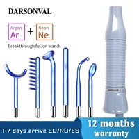 DARSONVAL Apparatus High Frequency Facial Machine For Hair Face Anti Aging Therapy Acne Tool Fusion Neon+Argon Wands Skin Beauty 1