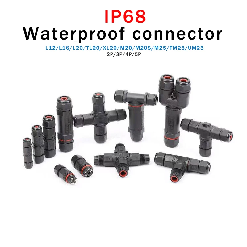IP68 Waterproof Connector LED Light Cable Electrical Connector Box 2/3/4/5P For Electrical Junction Box Outdoor Wire Connector
