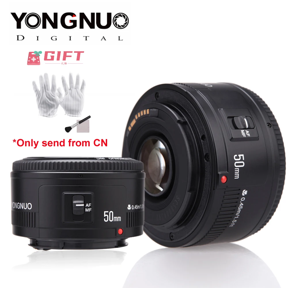 

RU YONGNUO Lens YN50mm f1.8 YN EF 50mm f/1.8 AF Len YN50 Aperture Auto Focus Len for Canon EOS 60D 70D 5D2 5D3 600d DSLR Cameras