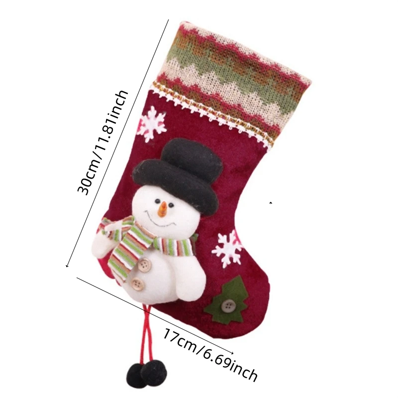 Christmas Gift Bags Christmas Stockings Gift Bags Christmas Candy Packaging Christmas Sock Kids Candy Bag Gift Santa Claus Snowman Socks Xmas Tree Ornament Christmas Stocking Decoration for Home