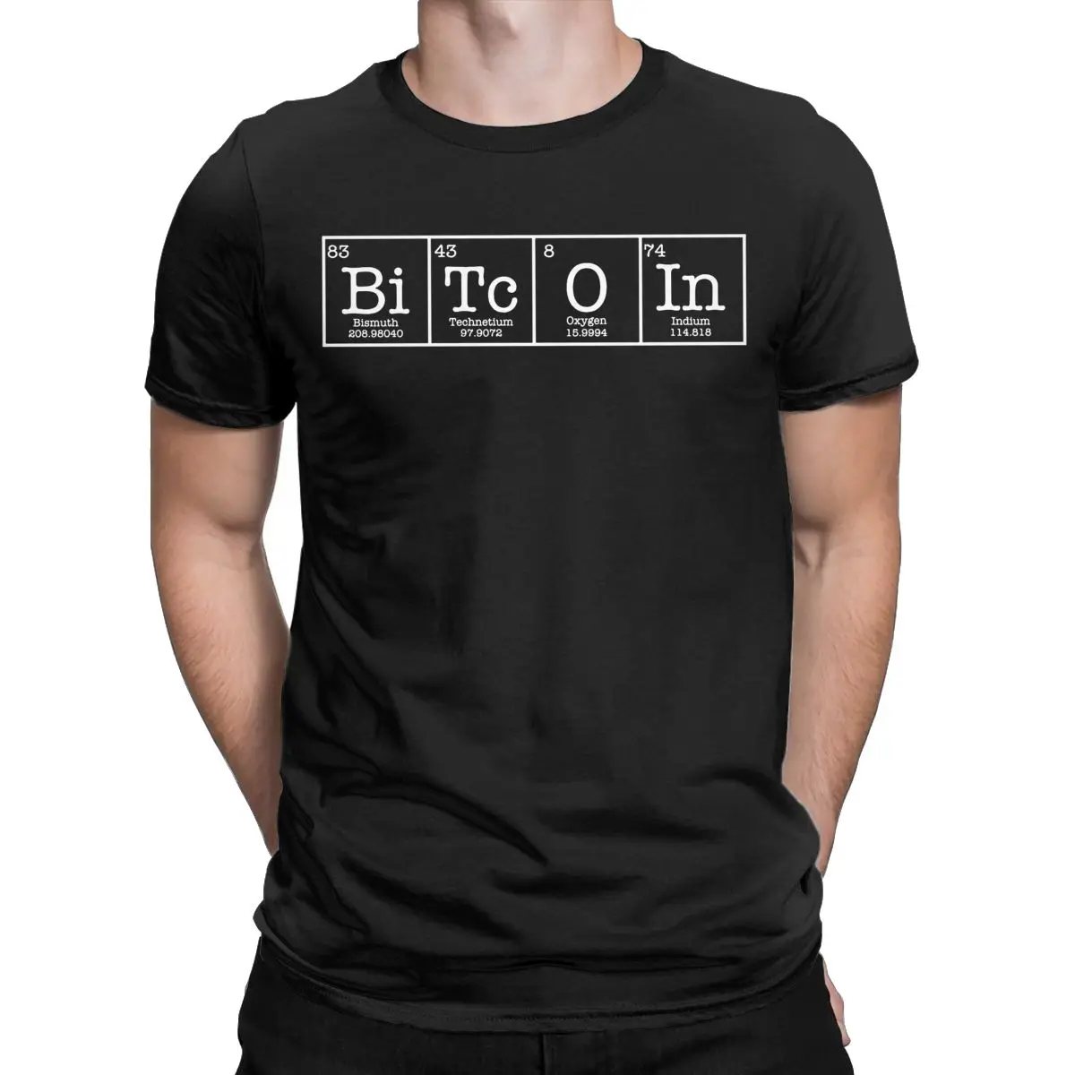 Periodic Table Finance T Shirts Bitcoin Periodic Table Crypto Currency  Chemistry T-Shirts Men