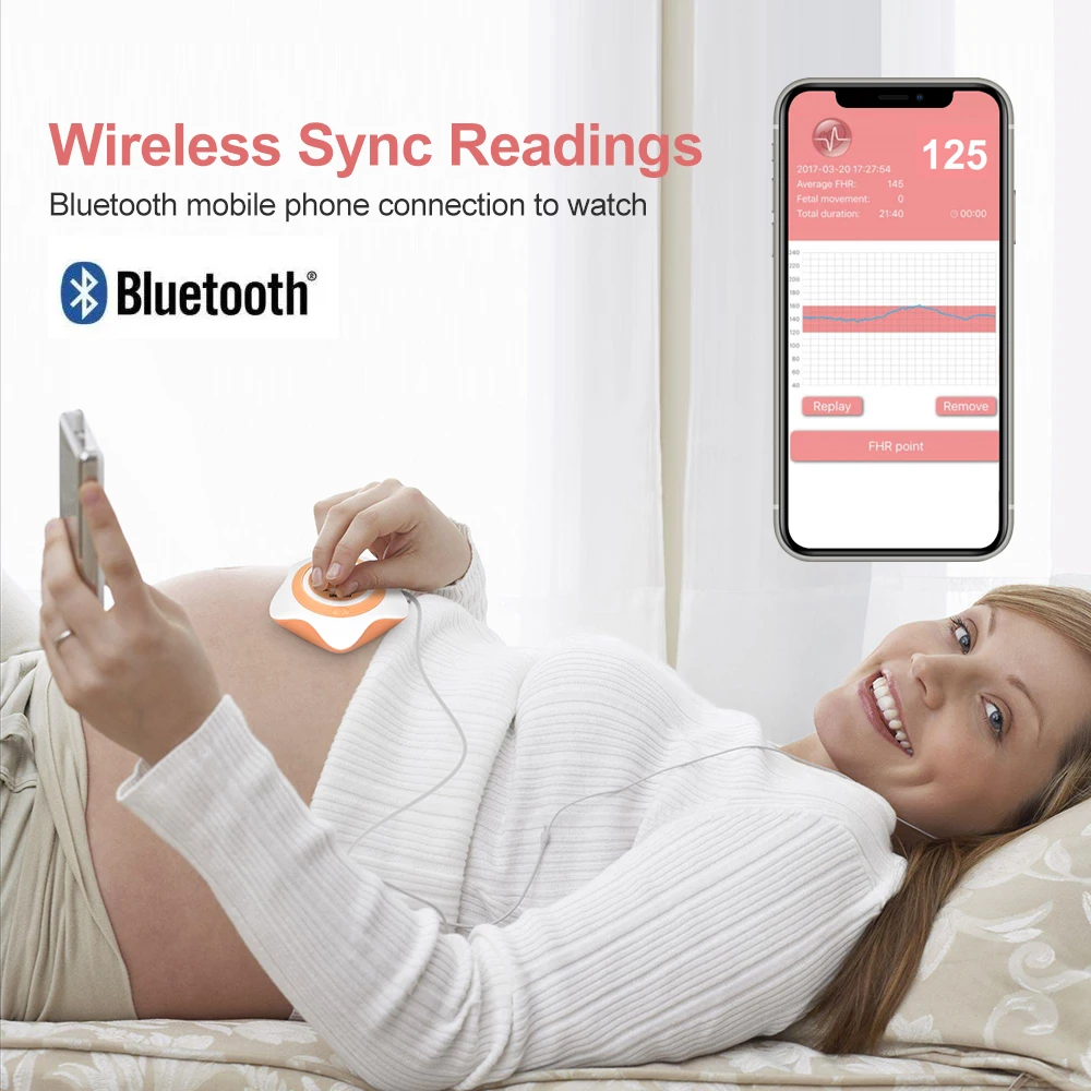 Bt Wireless Ufo Sf20 Gravidanza Bambino Suono Fetale Frequenza Cardiaca Doppler Rilevatore Fetale Cardiofrequenzimetro Home Pocket Doppler Fetale