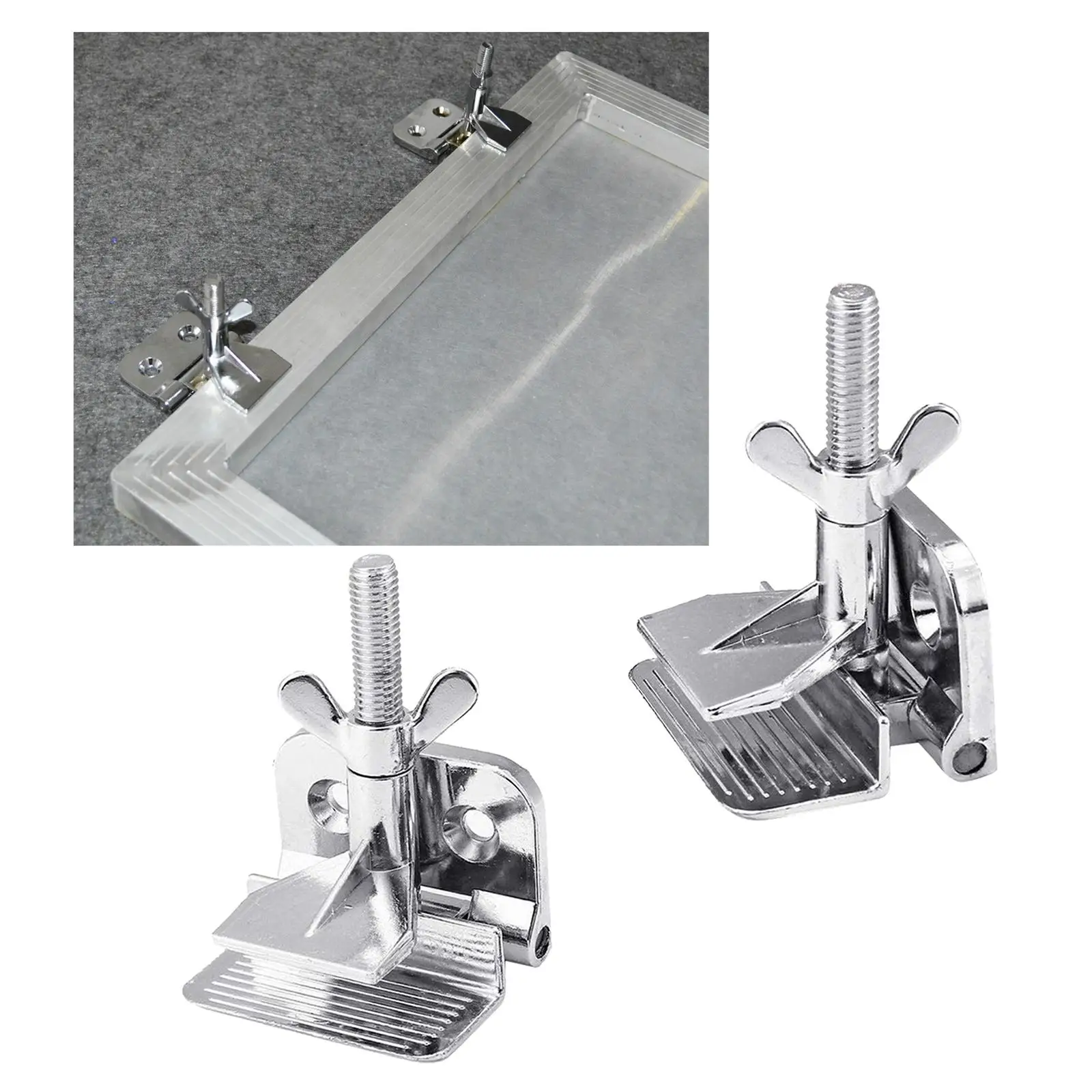 Hinge Clamps Silk Screen Printing Metal Butterfly DIY Hobby Tool Arts Crafts Sewing Printmaking 2pcs/set