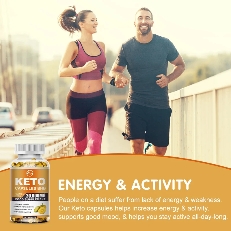 Minch Keto Capsules Body Management Supplement Vitamin For Adults Ketogenic Promotes Energy Boost Burning Fat & Focus 120Cap