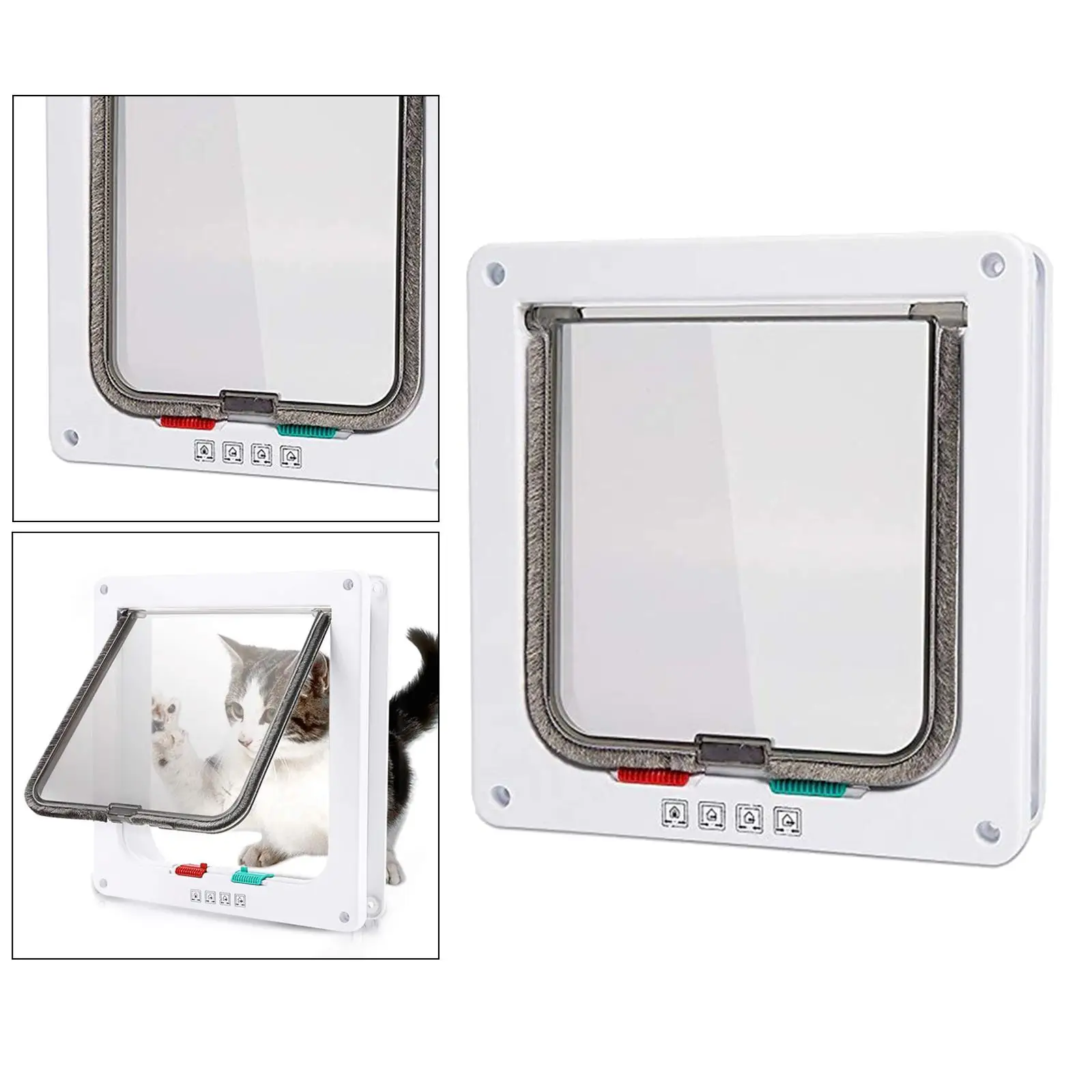 실내 고양이 문 - 잠금식 문 - 고양이 통로 문 터널 - 설치가 간편함