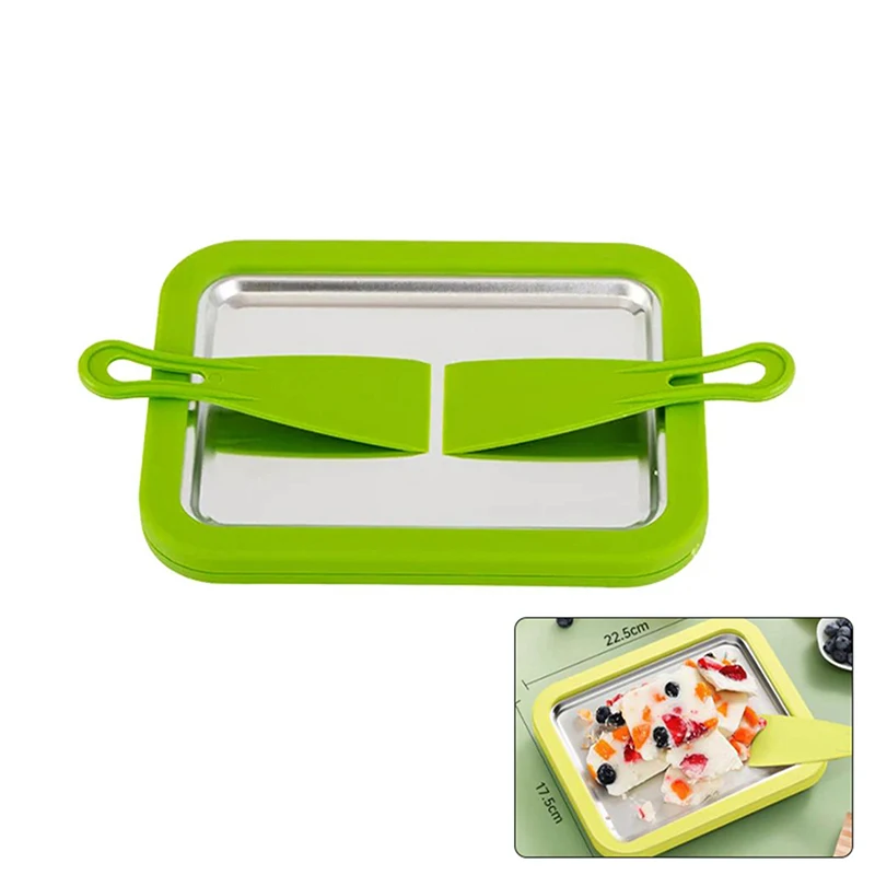 Stainless Steel Household Ice Cream Pan Fried Yogurt Machine Flat Bottomed Pan Fried Yogurt DIY Ice Cream Mini Version