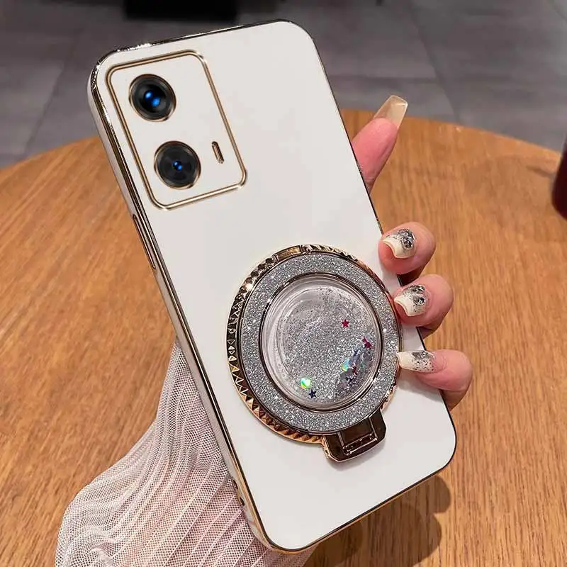 360° Circular Support Plating Phone Case with Radiant Design Elements