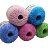 50g/ball Worsted 2 ply Middle Thin 0.8mm 8# Lace Cotton Yarn 100% Cotton Crochet Thread for Hand Knitting Sewing 400m/437yd 4