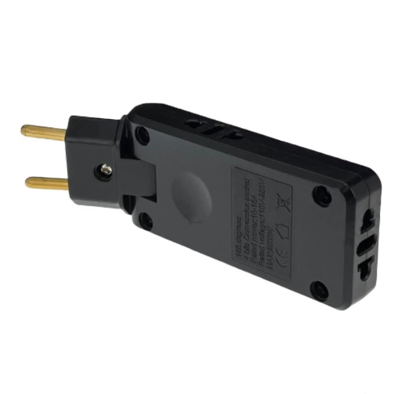 Compact 4-in-1 EU Travel Power Adapter with 180-Degree Plug Rotation