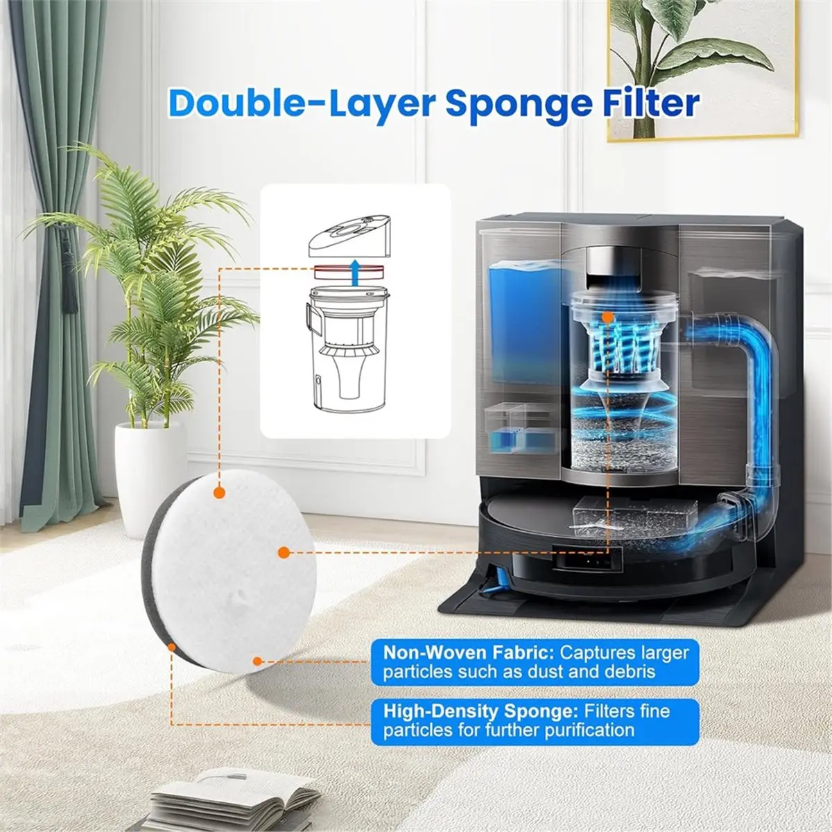 Ecovacs Deebot X11 OmniCyclone 로봇 진공청소기용 A10R 교체 부품, 액세서리 메인 사이드 브러시 HEPA 필터 걸레 천