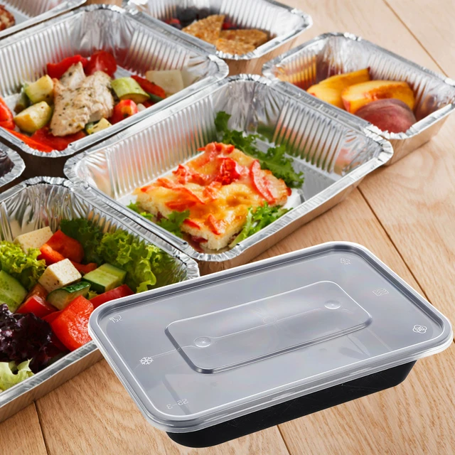 50 Pcs Disposable Lunch Box Food Containers Meal Prep Kimchi Refrigerator  Plastic Trays with Lid Lids Take Out Boxes Packing - AliExpress