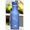 500ML Portable Candy Color Scrub Plastic Water Bottle Letter Print Leakproof Outdoor Sports Readily Cup 5