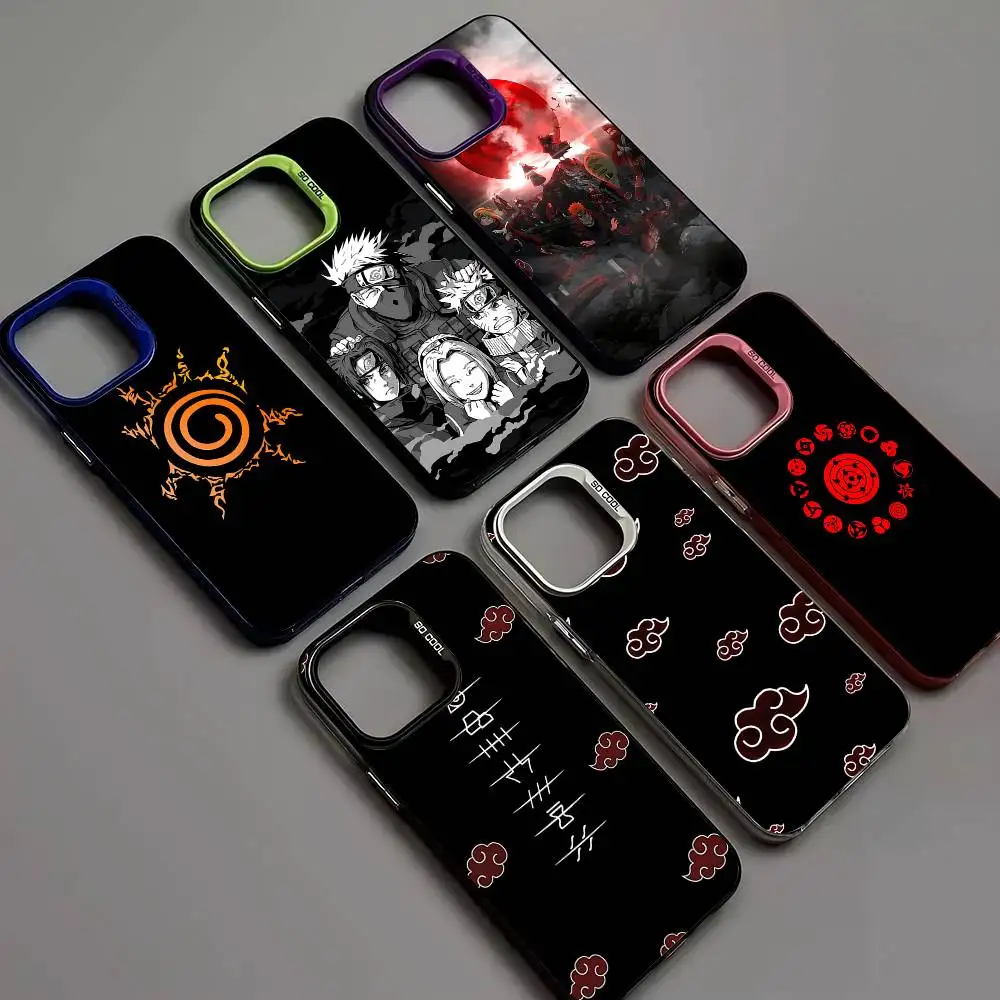 Anime N-NARUTOS Colored Silver Phone Case Cover