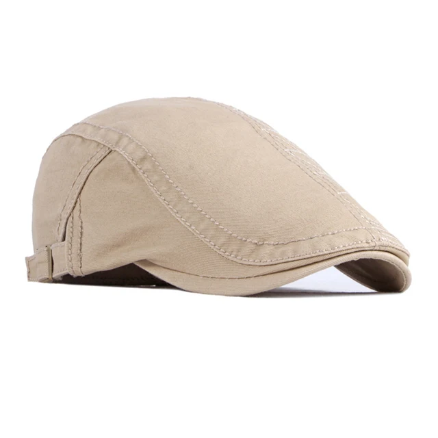 New Casual Men’s Hats Retro Berets Hat For Women Cotton Visors Embroidery Herringbone Flat Caps