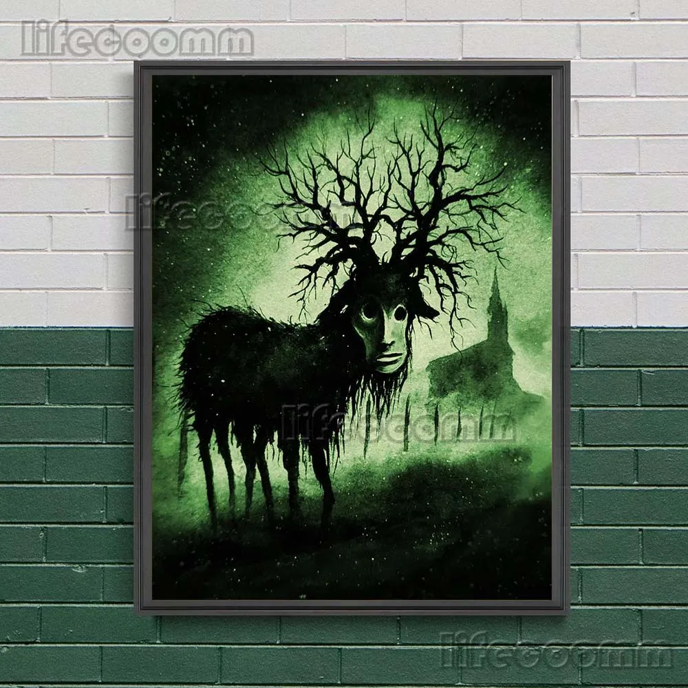 Mystical Creature Vintage Wall Art Canvas Poster