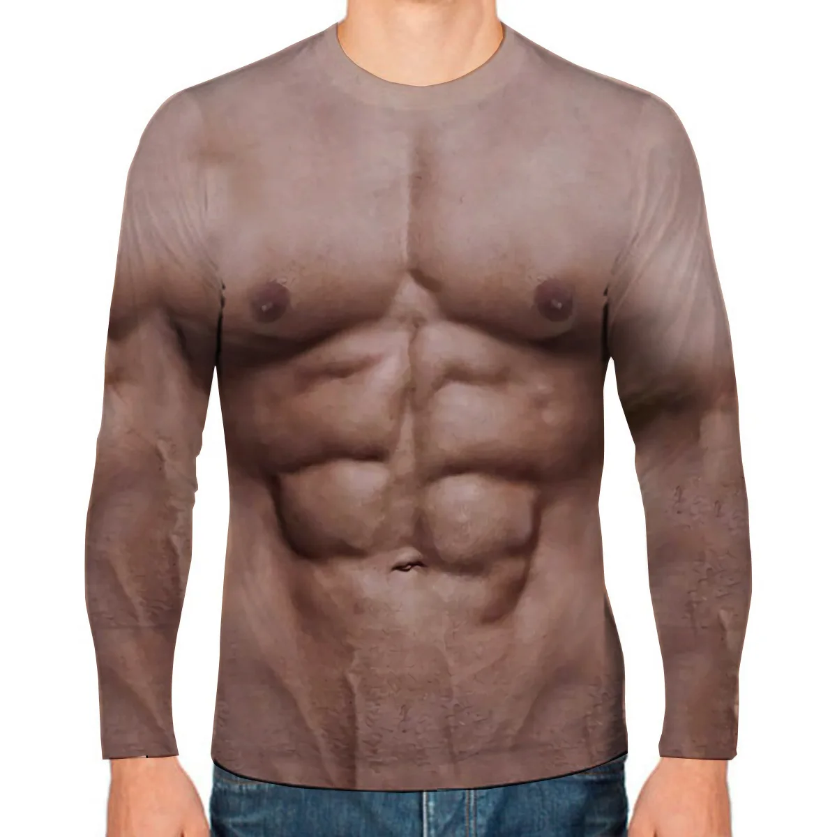 Funny 3D Print Long Sleeve T Shirt Streetwear