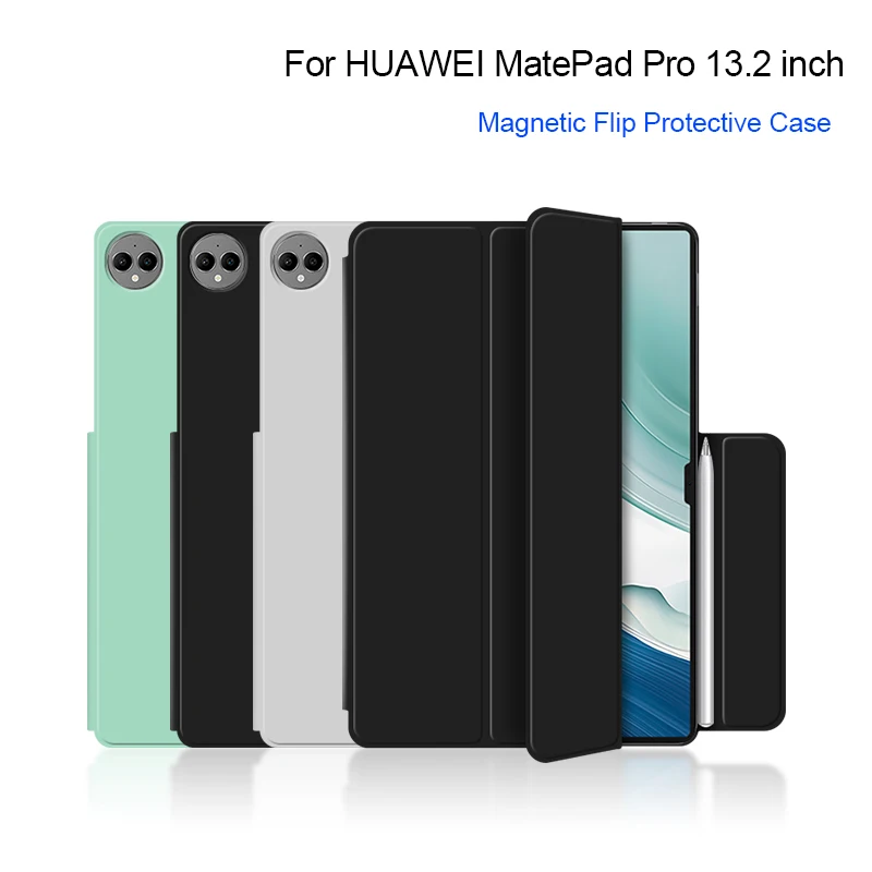 Inteligente para Huawei Matepad Pro Case de Tablet pu Forte Absorção Magnética Capa Shell 132 em 2023 Novo Case