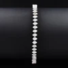 2024 New Marquise Oval Square Cut Luxury Silver Color on Hand Tennis Bracelet Bangle for Women Party Gift Jewelry S7062 3