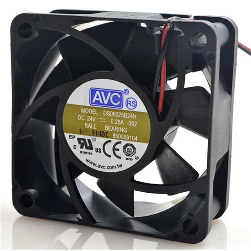 ���� �� ��� �ð� ��ǳ��, AVC DS06025B24H, DC 24V, 0.25A, 6cm 6025, 60x60x25mm