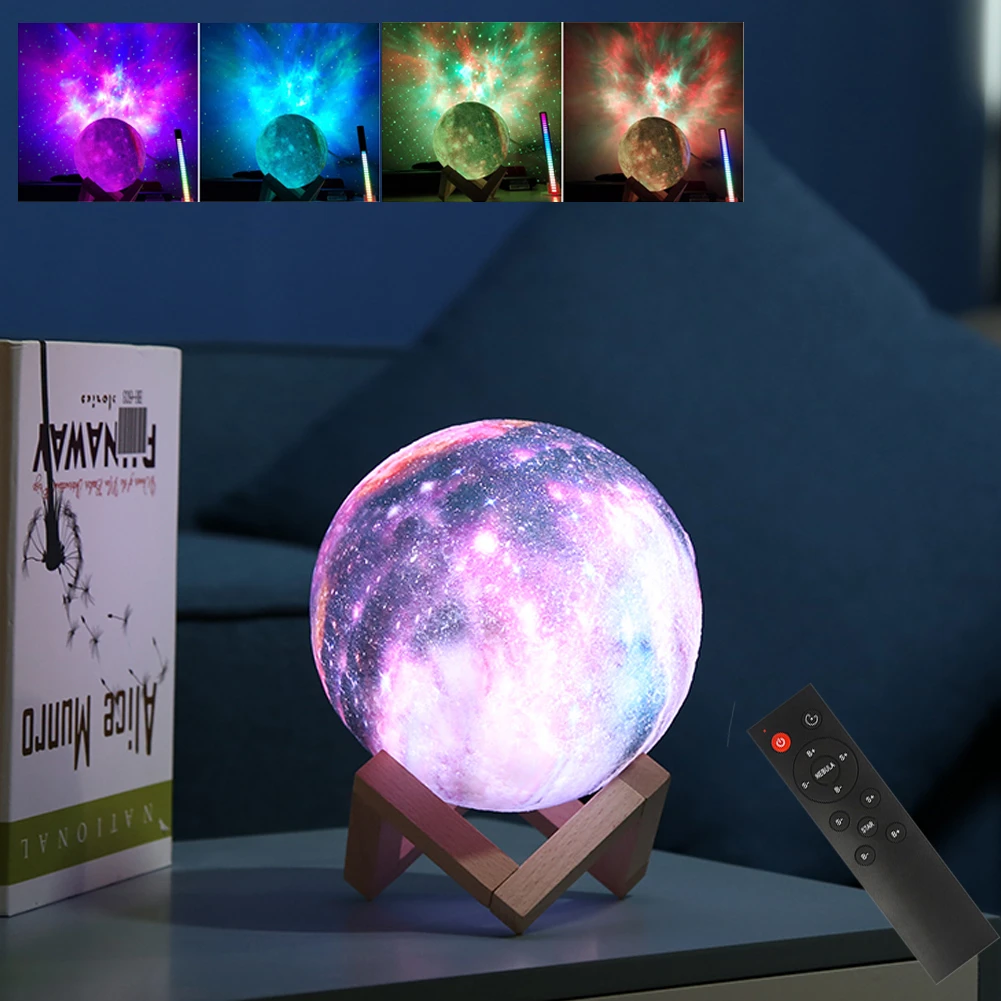 Led Galaxy Space Projector Lamp Ornament Lighting Sky Moon Projection Lamp  Starry Projector Night Light For Child Kids Gift - Night Lights - AliExpress
