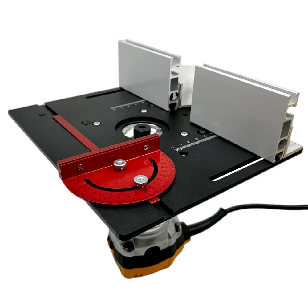

Router Insert Track Sliding Table Plate Woodworking Miter Gauge Aluminium And System With 240*200mm Bench Fence, Top