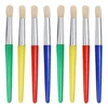4pcs Round and Flat Bristle Artist Paint Brushes for Student Tempera Graffiti Acrylic Oil Watercolor Painting 3