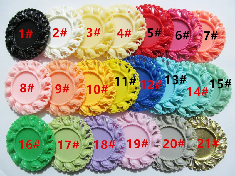 

100 шт. новые круглые подвески из каучука высокого качества с плоской задней стороной (21 цвет), филигранная подставка для кабошона 25 мм