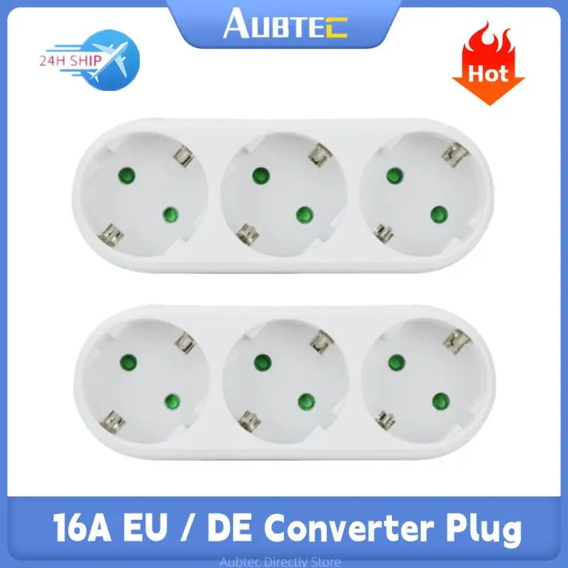 16A 1 To 3 Plug Converter European German Standard Power Conversion