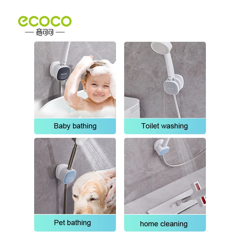Bathroom Shower Head Holder Wall Mounted Shower Holder for Kid Pet Adult No Drill Support Adjustable Bracket shower head holder