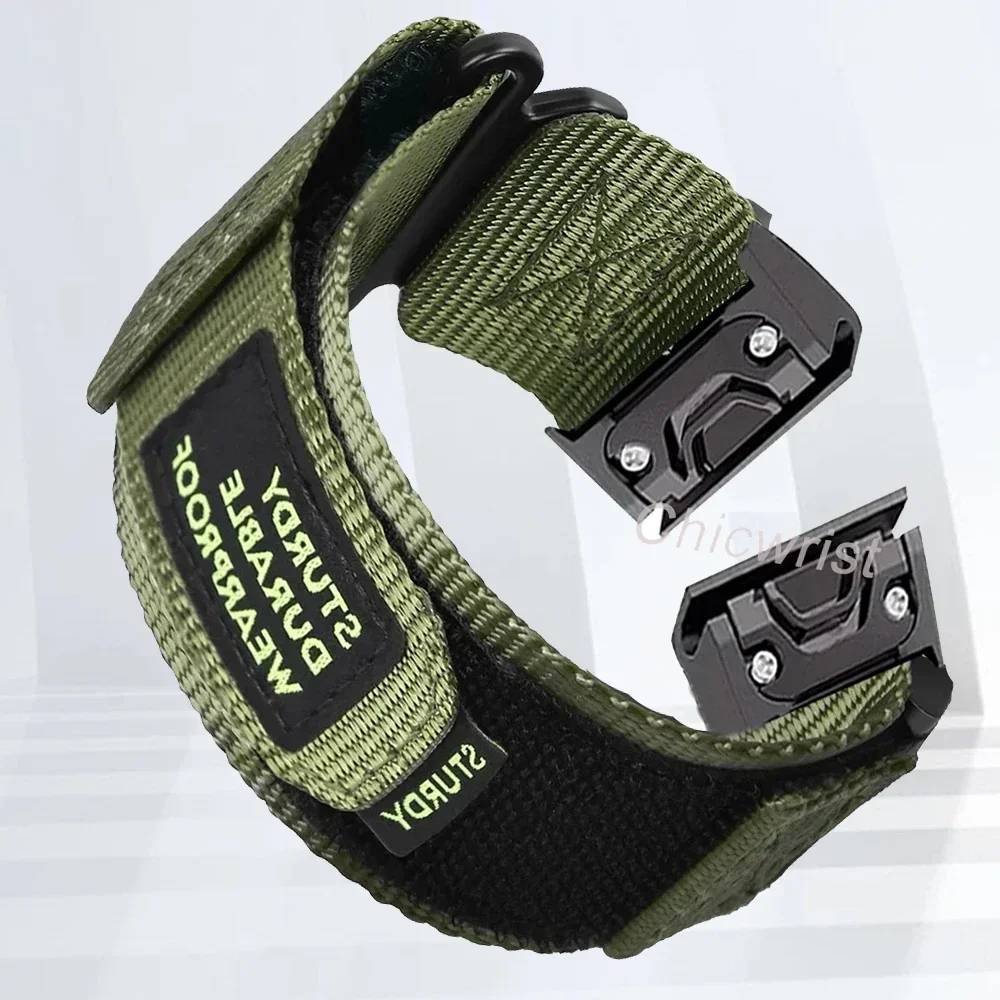 Sports Nylon Watchband - 26mm & 22mm Adjustable Strap